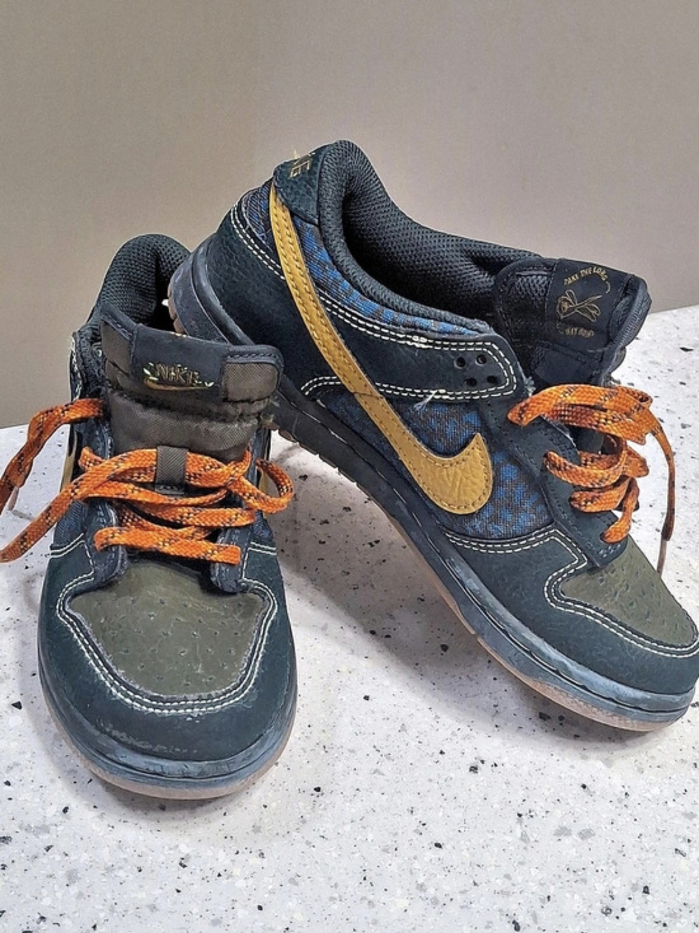 Nike Dunk High-Top Sneakers Black & Blue US 2Y